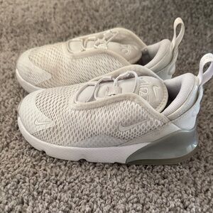 Nike Kids Cream and Gray Sneakers